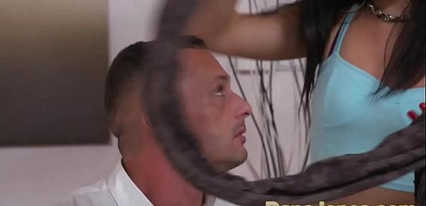  Dane Jones Small tits raven haired Ukraine babe sloppby blowjob and fuck